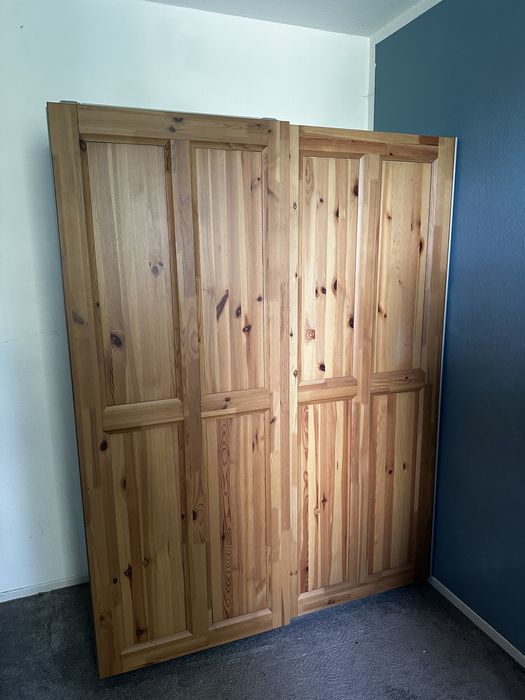 Szafa pax ikea 150x205x58. Sosnowe fronty. Drzwi przesuwne