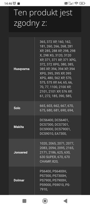 Prowadnica do piły Husqvarna 158rndd009 dolpima