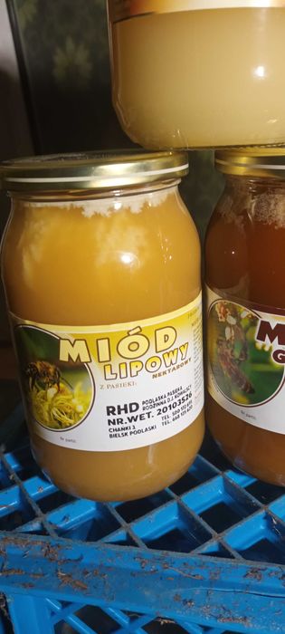 Miód pszczeli z wlasnej pasieki.