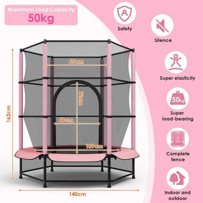 Nowa trampolina 140cm/ skocznia/ zabawa/ do ogrodu/dla dzieci !A2823!