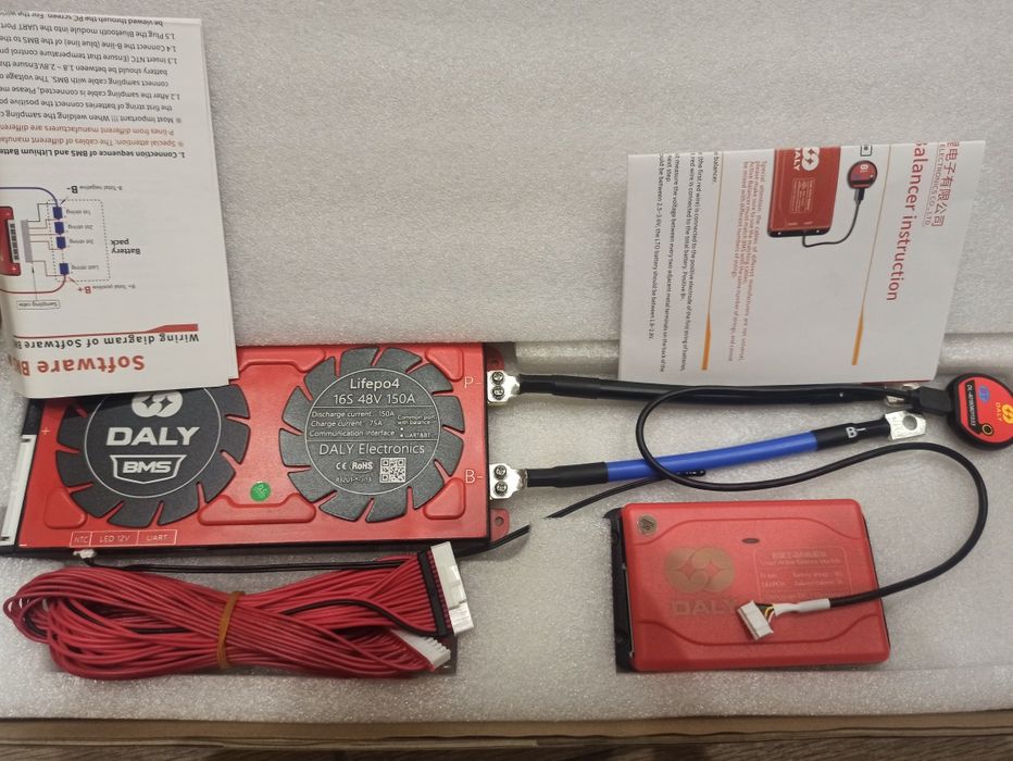 Smart BMS Daly 16S 48V 150A з активною балансировкою, Bluetooth (APP)