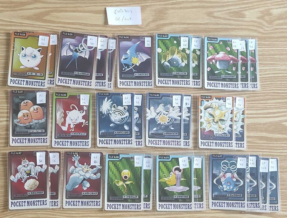 Cartas Pokémon Bandai Carddass 1997