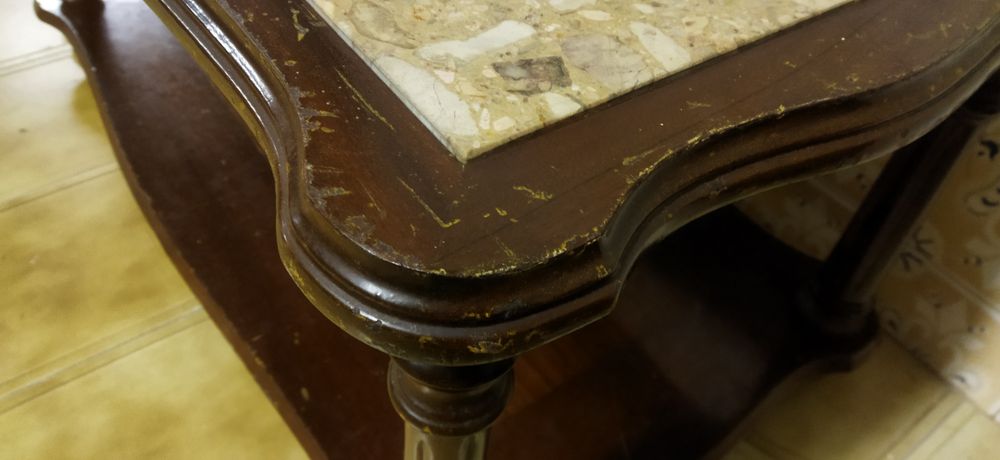 Mesa de apoio pedra marmore