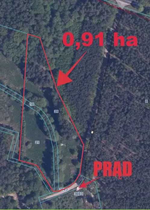 Działka 0,91 ha Szczeglino, łąka, las, rzeka MPZP łąka