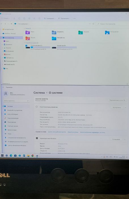 Dell 27" 4К Intel Xeon E3-1225 32GB 500SSD 1TBHDD Radeon Pro WX 8GB