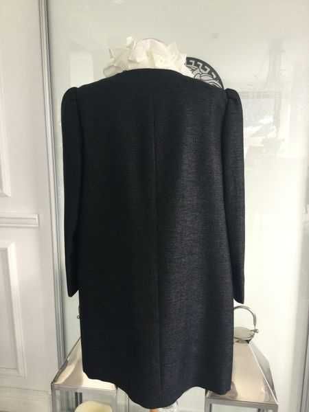 Zara Płaszcz  elegancki Trend Hit Czarny