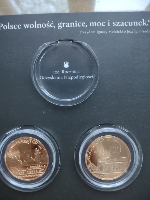 Kolekcja monet Józef Piłsudski Droga do Niepodległości