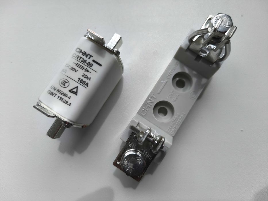Запобіжник + тримач для LiFePO4 збірок, Chint CRT36-00 160A
