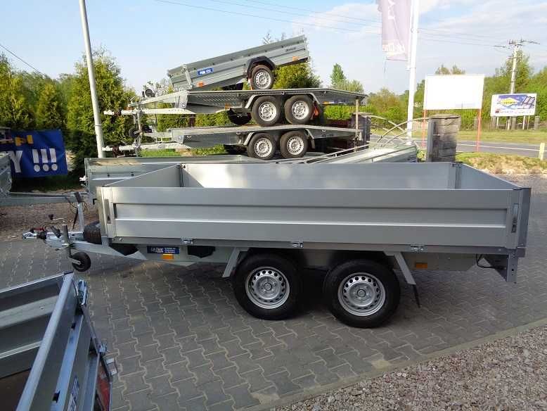 Przyczepa 3,30x1,80 burty aluminiowe, DMC do 2700 kg, platforma