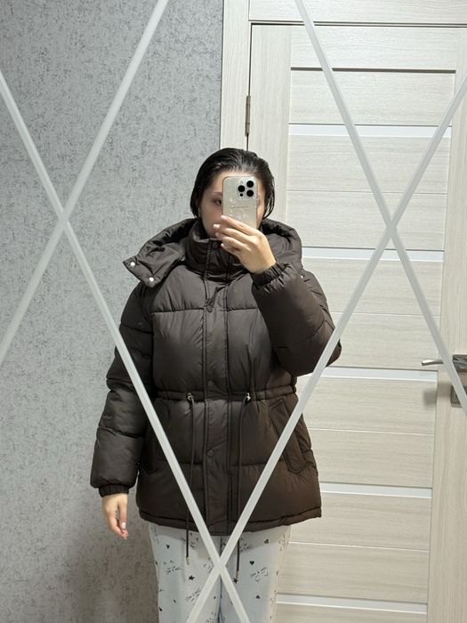 Zaka куртка зимова жіноча М коричнева з капюшоном нова