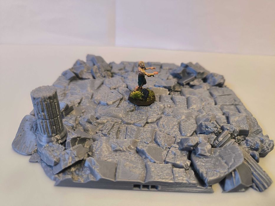 Zrujnowana droga skrzyżowanie X (Lost City) RPG D&D Diorama Makieta