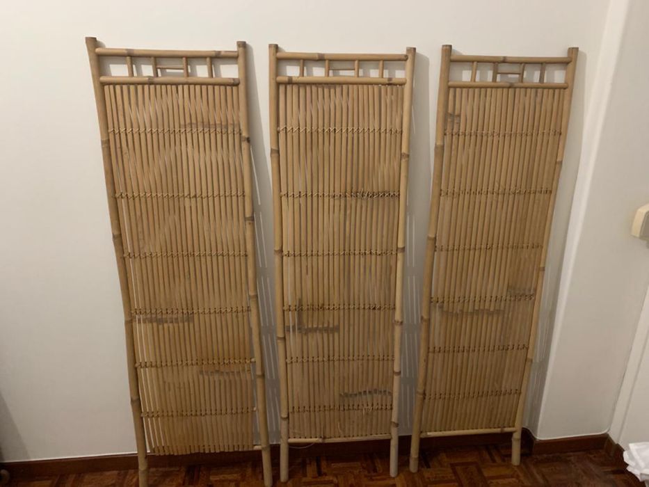 Divisória de ambientes, 3 painéis bambu