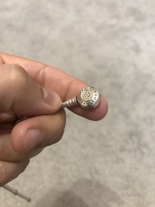 Пандора Pandora браслет срібний з золотом з США