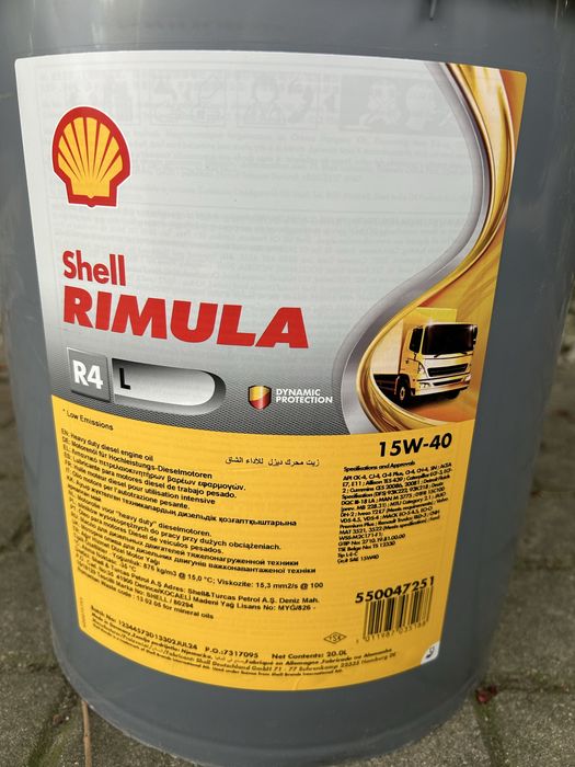 20l. Olej Shell Rimula 15W40