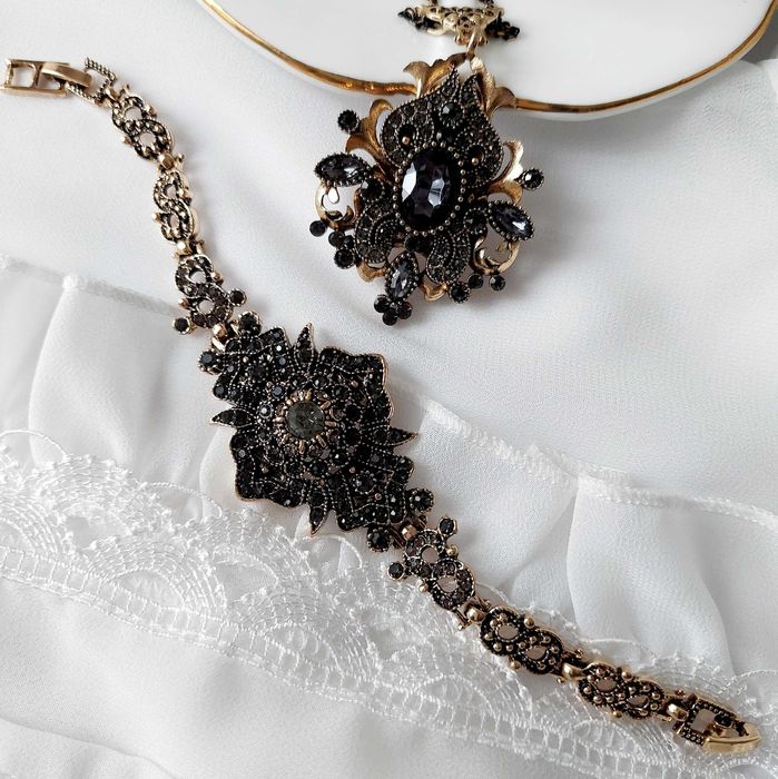 Bransoletka vintage,  złocona.