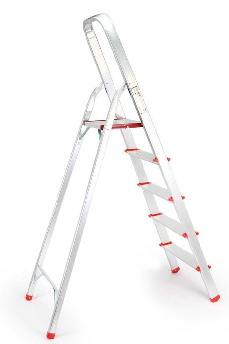 DRABINA ALUMINIOWA 5 STOPNIOWA Składana Domowa 150kg Schodki Drabinka