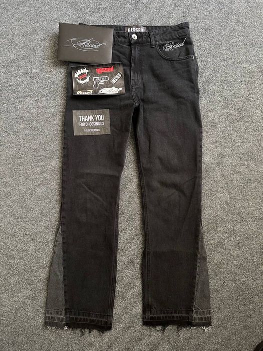 ressed frared jeans