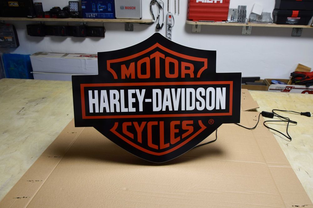 LED Neon HARLEY DAVIDSON,  Reklama 3D, Szyld, Emblemat, Banner, Baner