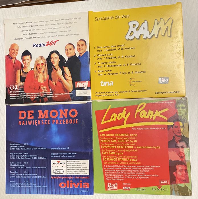 Lady Pank Bajm De Mono 4 x CD płyty z gazet