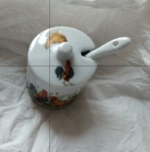Açucareiro e colher de porcelana marca Royal