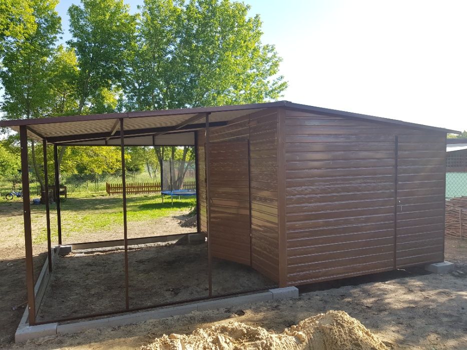 Garaż blaszany blaszak konstrukcja stalowa schowek magazynek 3x5