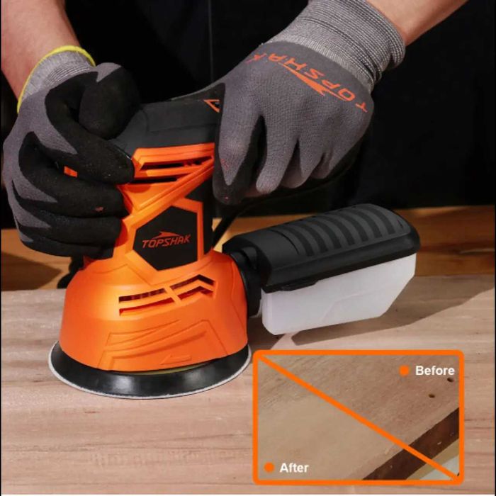 D91- Lixadeira Orbital VEVOR 350W Elétrica Rotativa 125mm 6 VELOCIDADE