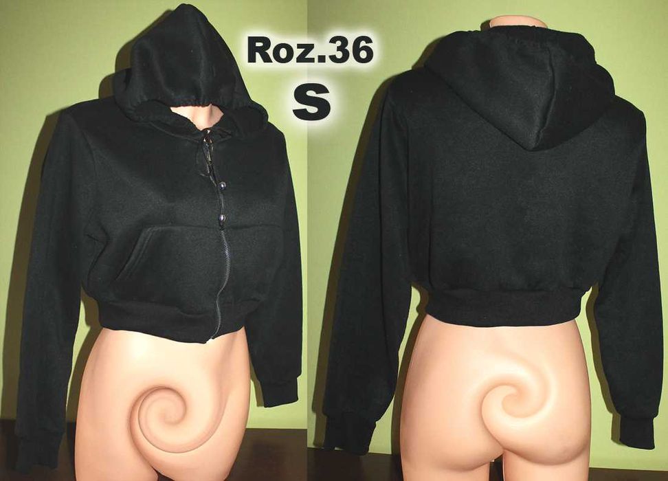 Krótka bluza z kapturem Roz. S