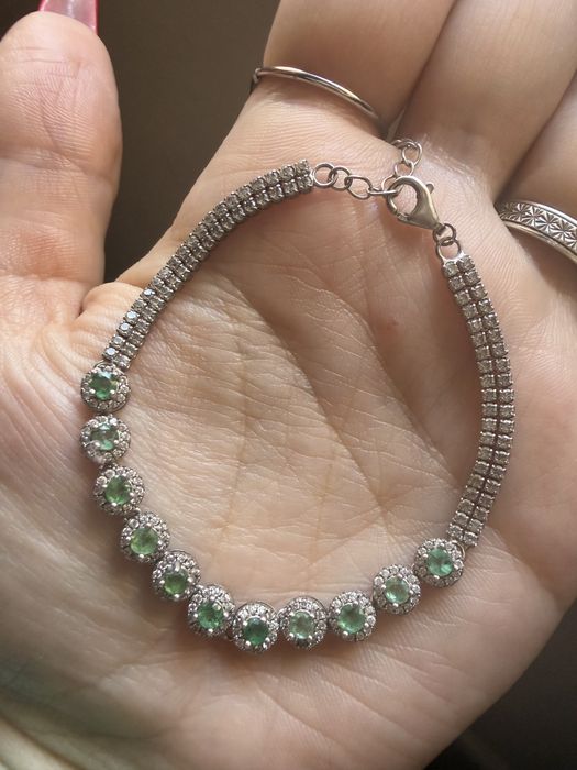 Pulseira com esmeraldas naturais da marca Stone by Stone