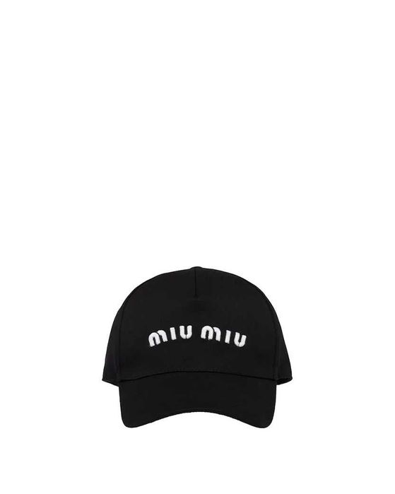 Кепка Miu Miu Cotton Baseball Cap Black