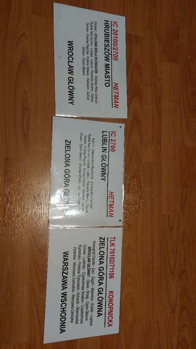 Stare tablice laminowane