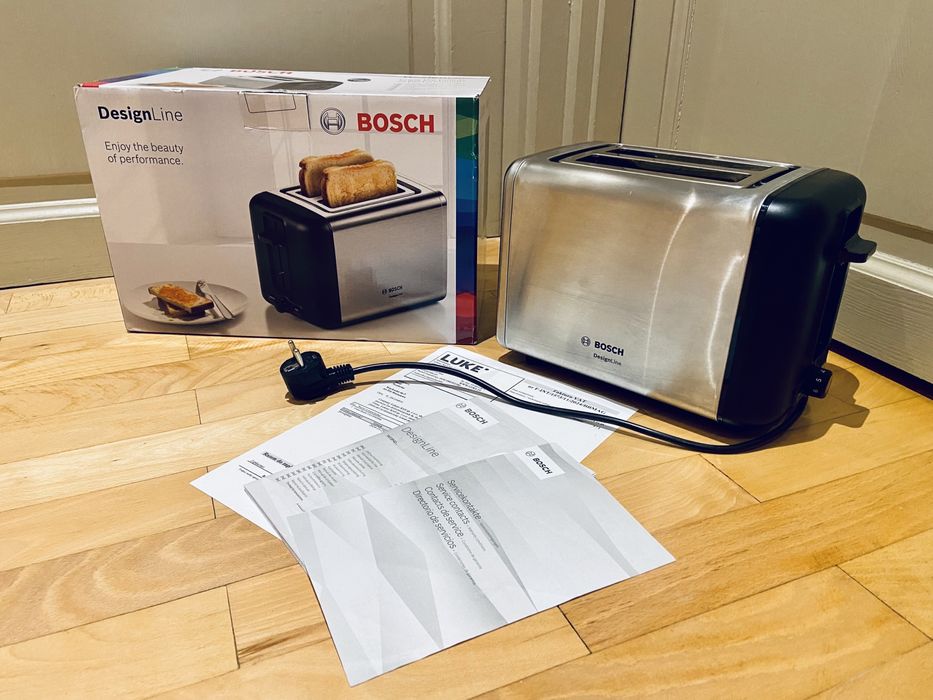 Toster Bosch TAT3P420 opiekacz 970W stal nierdzewna DesignLine