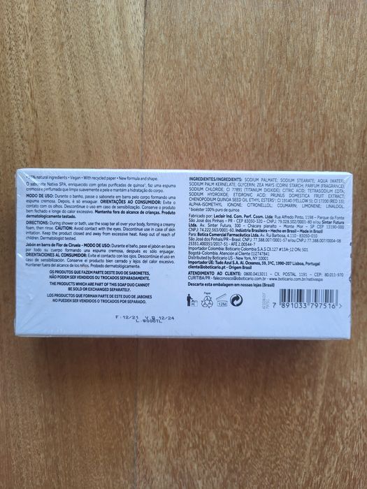 Conjunto Sabonetos Nativa Flor Ameixa - O Boticário