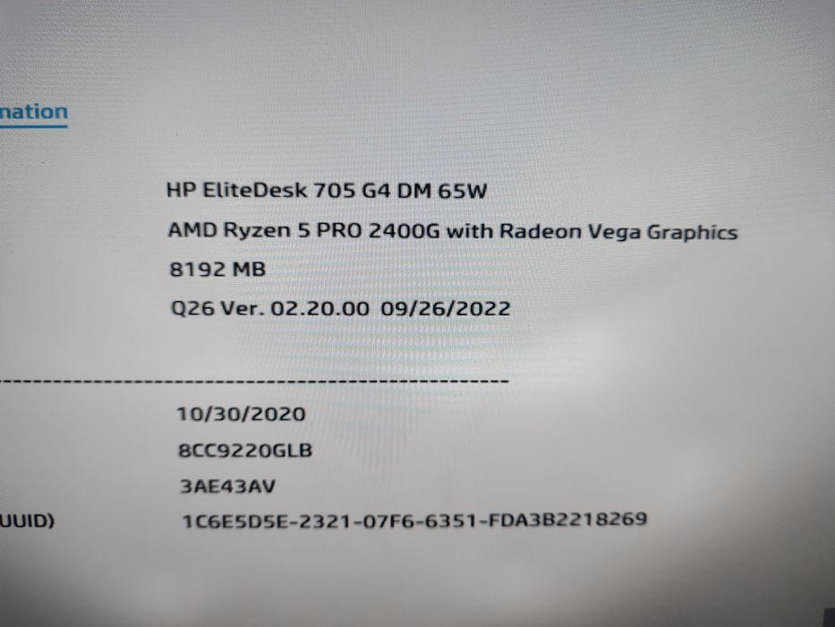 Системный блок HP EliteDesk 705 G4 DM 65W под ремонт / запчасти