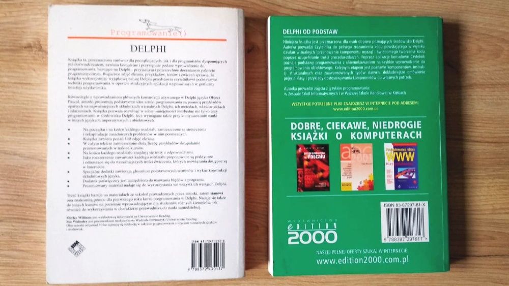Książki DELPHI Programowanie DELPHI Od Podstaw Zestaw 2 Sztuk