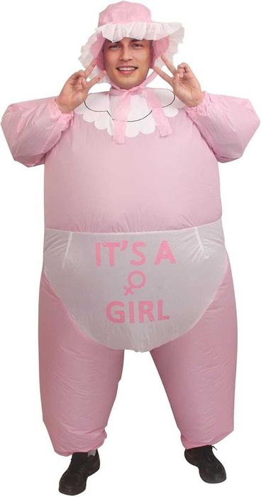 Kostium przebranie dzidziuś baby shower dmuchany