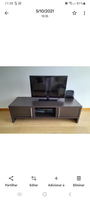Móvel Tv em madeira cor Wengue