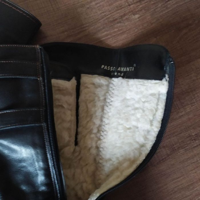 Сапоги женские зимние, кожаные, производства Италии