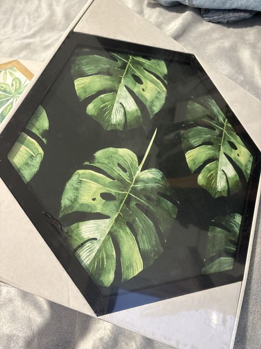 Obrazy heksagonalne 35x40 2 sztuki