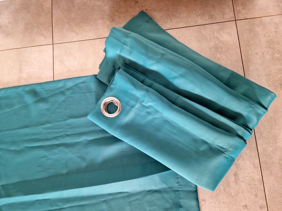 Zasłony turkusowe 140x160