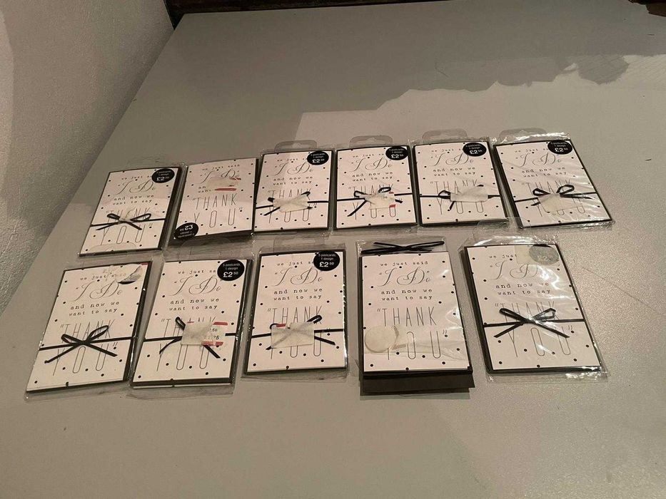Kartki podziękowania po ślubie (Thank You notes) (55 sztuk)