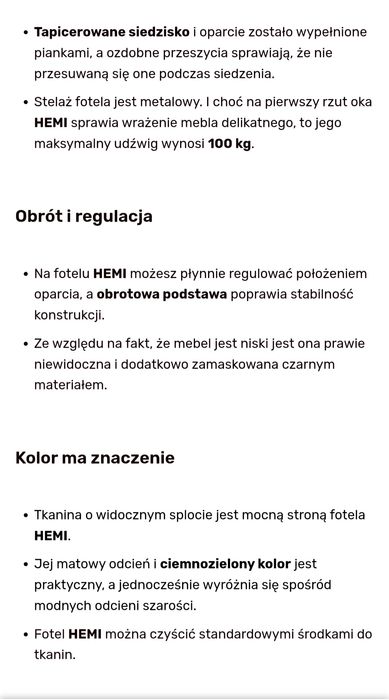 Fotel  podłogowy obrotowy HEMI