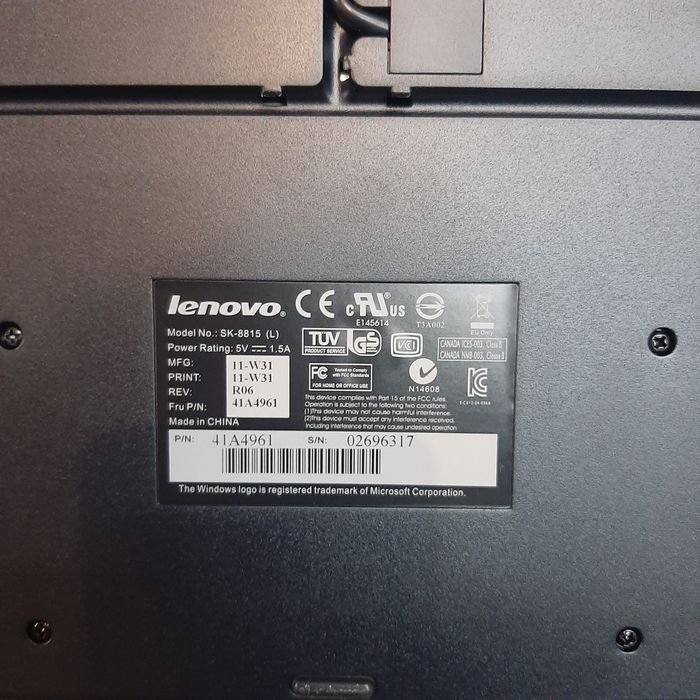 Клавиатура для компьютера Lenovo SK-8815 (L)
