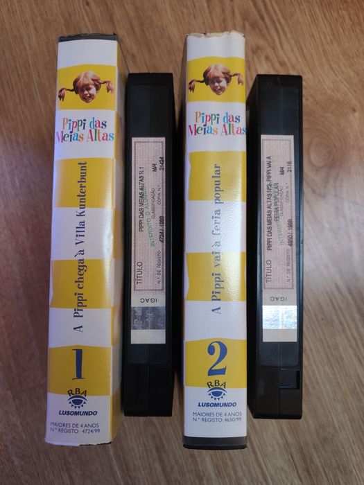 Pack de 2 Cassettes VHS  Pippi das Meias Altas
