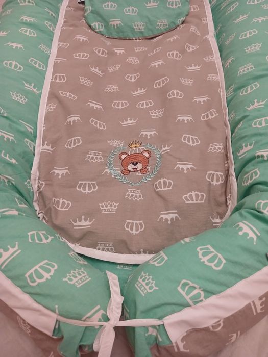 Кокон позиціонер для немовляти IDEIA + ортопедична подушка 25х21 см