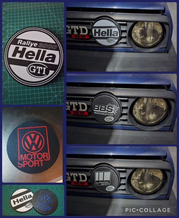 Zaślepki osłony halogenów golf 2 mk2