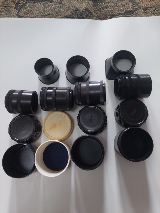 Лот с обьективом индустар и фотоаппаратом