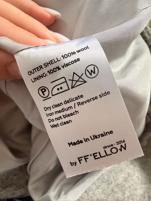 Спідниця сіра FFellow, 100% шерсть, розмір s