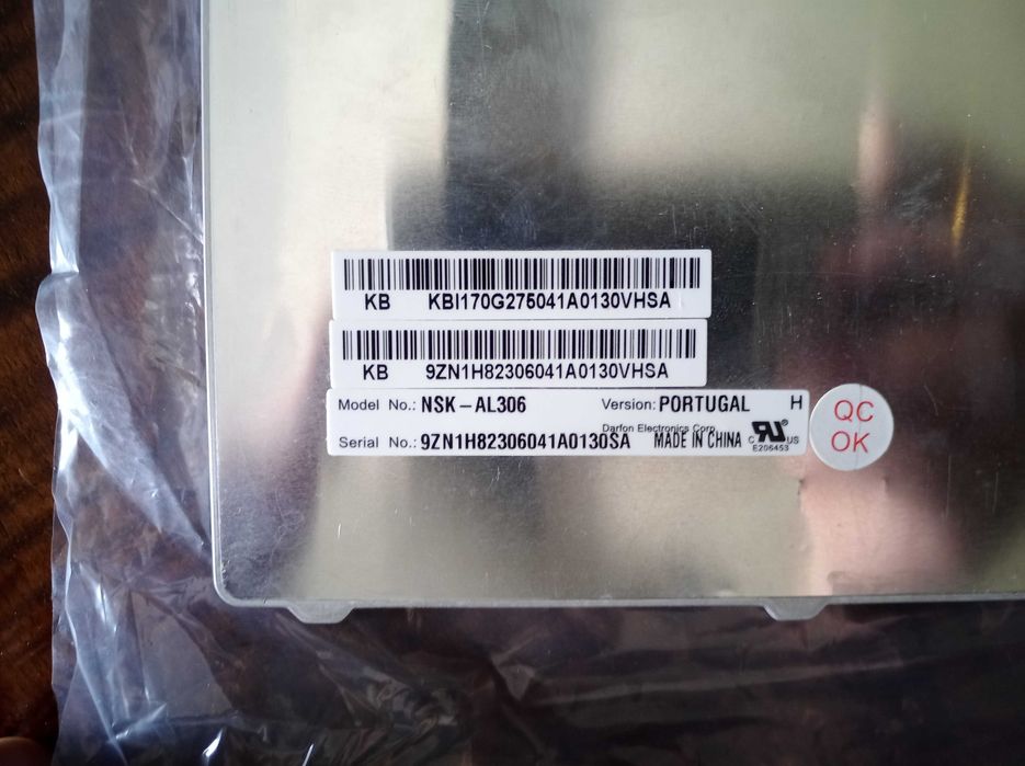 Teclado Packard Bell NSK-AL306 Tm81 Tm86 Tm87 Tm89 Tm94 Tx86/Nv50 Nv55