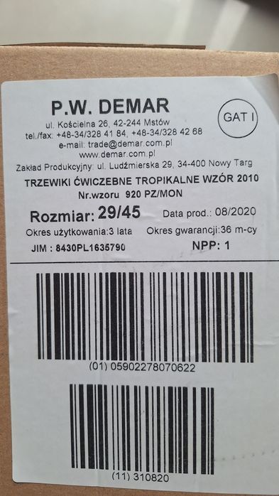 Buty tropikalne 920 PZ/MON, r. 45
