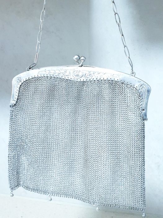 Exquisite antique Portuguese silver lady's purse